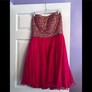 Sherri Hill pink sequins party dress